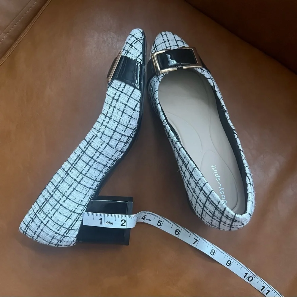 Easy Spirit Cheryl Dress Pumps Black Ivory Neutral Leather Office Formal Sz 10M - Picture 10 of 15